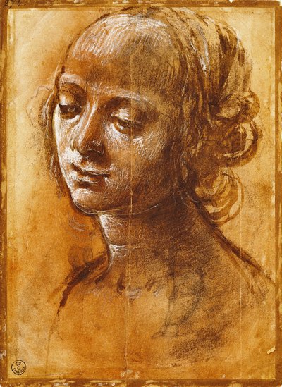 Figura feminina, de Filippino Lippi (1457-ca 1504), desenho de Filippino Lippi