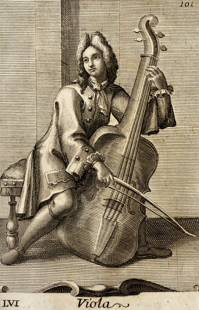 Homem a tocar viola de Filippo Bonanni