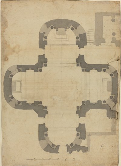 Planta baixa [verso] de Filippo Juvarra