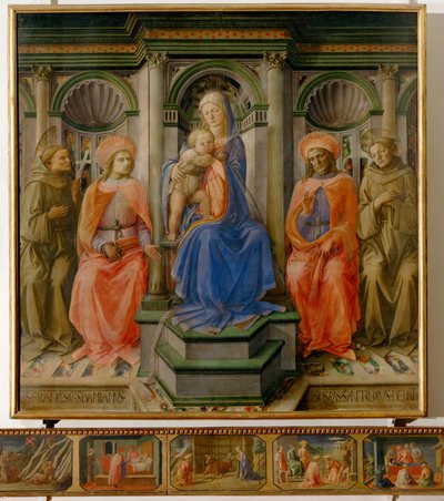 Nossa Senhora com o menino e quatro santos (têmpera sobre madeira) de Filippo Lippi