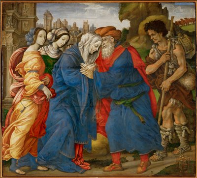 O encontro de Joaquim e Ana (pintura sobre tela) de Filippo Lippi