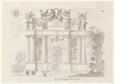 Porta em uma parede de jardim de Filippo Marchionni