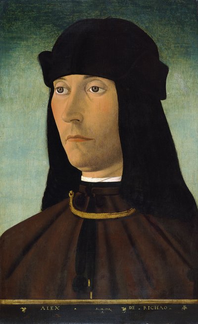Retrato de Alessandro de Richao, depois de 1491 de Filippo Mazzola
