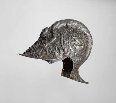 Burgonet, 1543 (aço, ouro, têxtil) de Filippo Negroli