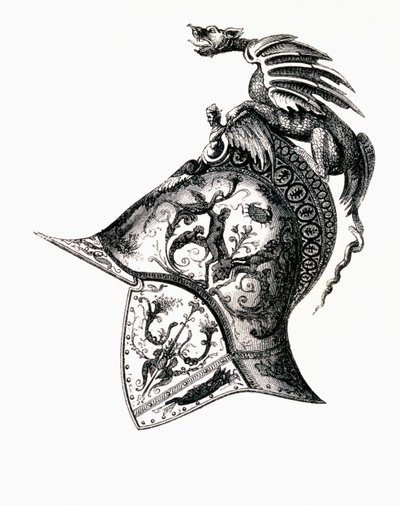 Capacete Damasceno do Rei Francisco I da França, 1855 de Filippo Negroli