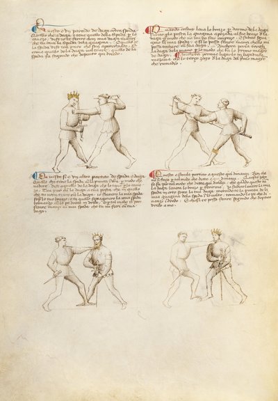 Combate com punhal e espada de Fiore Furlan dei Liberi da Premariacco