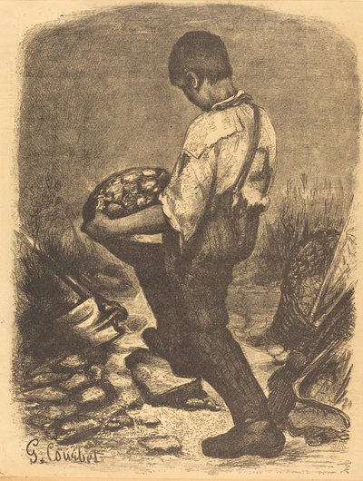 O Quebrador de Pedras de Firmin Gillot after Gustave Courbet