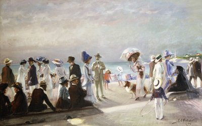 Cena da praia; Cena de Plage de Firmin Marcelin Michelet