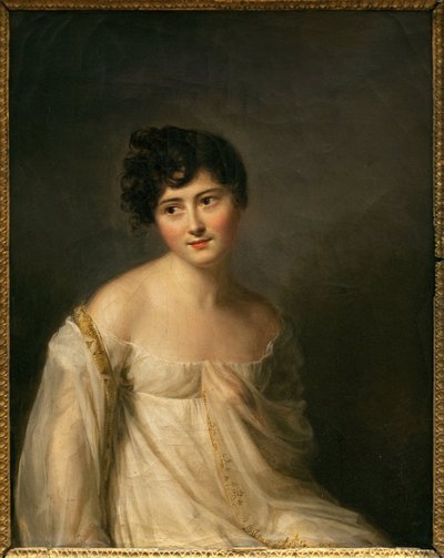 Retrato de Juliette Recamier (1777-1849) dit Madame Recamier. Pintura de Firmin Massot (1766-1849), óleo sobre tela, cerca de 1807. Arte francesa de Firmin Massot