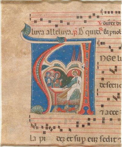 As três santas mulheres no túmulo de First Master of the Cortona Antiphonaries
