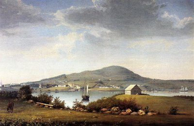Monte Azul, Maine, EUA, c.1853-57 de Fitz Henry Lane