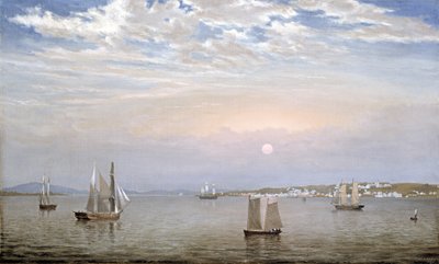 Porto de Castine e cidade, 1851 de Fitz Henry Lane