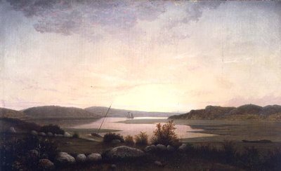 Creek perto de Gloucester, Massachusetts (óleo sobre tela) de Fitz Henry Lane