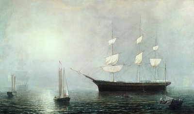 Navio Starlight, c.1860 (óleo sobre tela) de Fitz Henry Lane