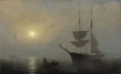 Navio no nevoeiro, porto de Gloucester de Fitz Henry Lane