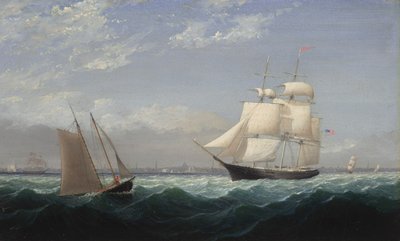 Navios no porto de Boston de Fitz Henry Lane
