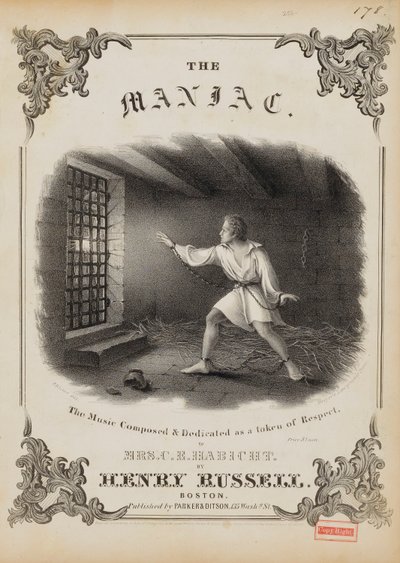 O Maníaco (Capa da partitura) de Fitz Henry Lane
