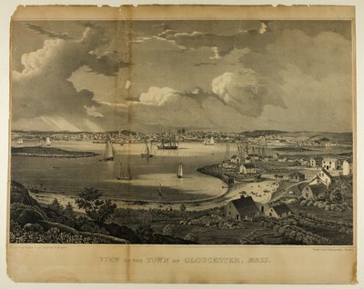 Vista da cidade de Gloucester, Massachusetts de Fitz Henry Lane