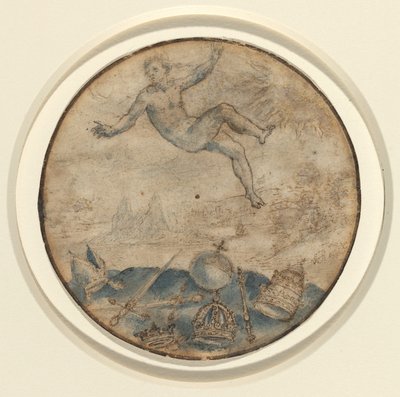 Homem caindo do céu de Flemish 17th Century