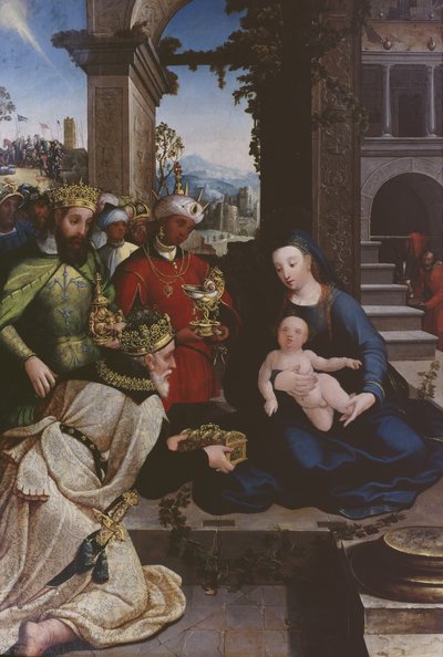 Adoração dos Magos, c.1500 de Flemish School