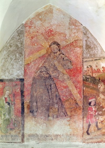 Cristo carregando a cruz, mural na cripta, c.1480-1540 de Flemish School