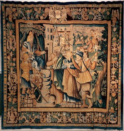 Tesouro do museu Conques (Le Trésor de Conques). Tapeçaria flamenga. História de Sainte Foy (?). Textos: DASIAN, S+PRIME, S+eVAPRAISE. Século XVI (?). de Flemish School