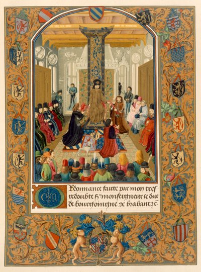 Duque Charles le Temeraire no meio de sua corte com os Cavaleiros da Ordem do Tosão de Ouro, 1473 de Flemish School