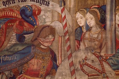 Tapeçaria flamenga. Triunfo do tempo (De triomf van de Tijd, El triunfo del Tiempo). Lã e seda. 347x342cm. Colecção privada. Ca 1504. Detalhe. de Flemish School