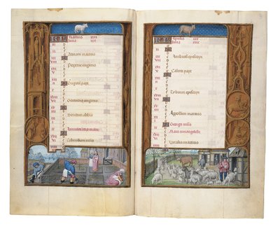 Fólios do Livro de Horas de Rothschild, Ghent ou Bruges, c.1505 de Flemish School