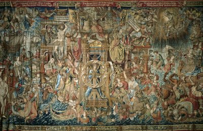 Fortuna (1520-1525), tapeçaria da série de Honras do Palácio Real da Granja de San Ildefonso - AELST III, Pieter van (c.1495-1555). Fortuna. XVI v. Espanha. CASTELA E LEÃO. Real Sitio de San Ildefonso. Palácio Real de La Granja de San Ildefonso de Flemish School