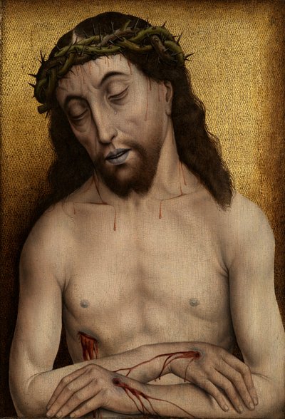 Homem de Dores (óleo sobre painel) de Flemish School