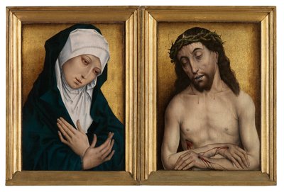 Mater Dolorose and Man of Sorrows (óleo sobre painel) de Flemish School