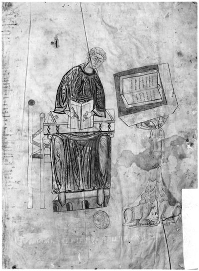 Ms 528 fol.1r Lectionary, o copista de Flemish School