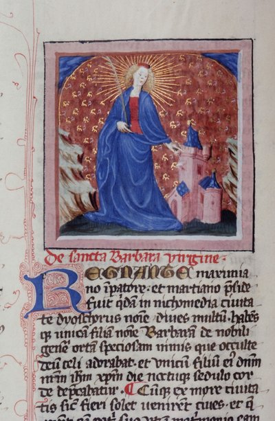 Sra. Gen 1111 Página da Legenda Aurea, Bruges, c.1400-10 de Flemish School