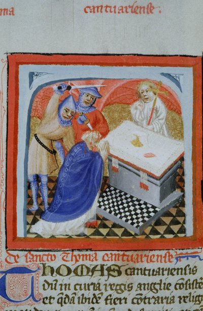 Sra. Gen 1111 Página da Legenda Aurea, Bruges, c.1400-10 de Flemish School