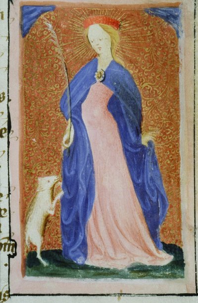 Sra. Gen 1111 Página da Legenda Aurea, Bruges, c.1400-10 de Flemish School