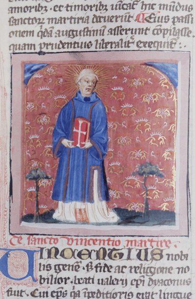 Sra. Gen 1111 Página da Legenda Aurea, Bruges, c.1400-10 de Flemish School