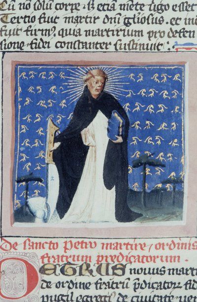 Sra. Gen 1111 Página da Legenda Aurea, Bruges, c.1400-10 de Flemish School