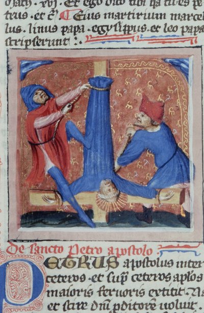 Sra. Gen 1111 Página da Legenda Aurea, Bruges, c.1400-10 de Flemish School