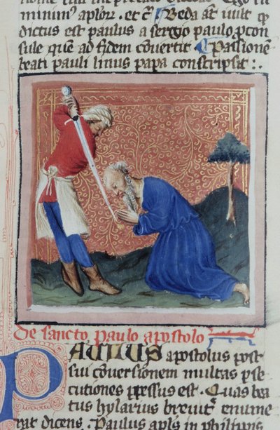 Sra. Gen 1111 Página da Legenda Aurea, Bruges, c.1400-10 de Flemish School