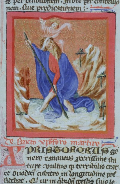 Sra. Gen 1111 Página da Legenda Aurea, Bruges, c.1400-10 de Flemish School