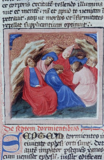 Sra. Gen 1111 Página da Legenda Aurea, Bruges, c.1400-10 de Flemish School