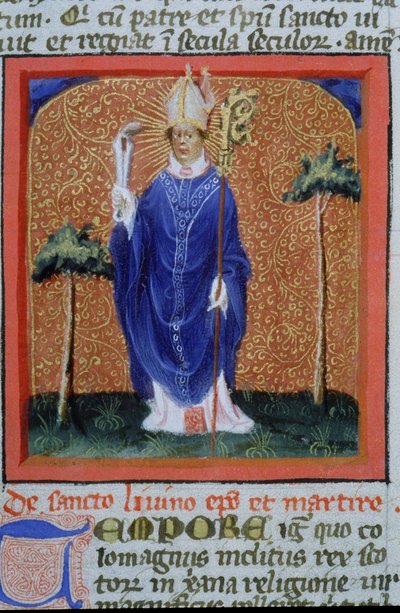 Sra. Gen 1111 Página da Legenda Aurea, Bruges, c.1400-10 de Flemish School
