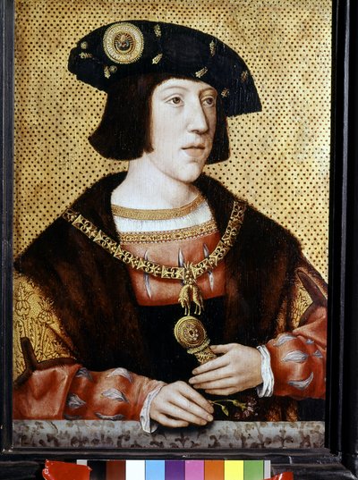 Retrato de Carlos V (1500 - 1558), Imperador da Alemanha. Escola flamenga do século XVI (óleo sobre tela) de Flemish School