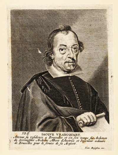 Retrato de Jacob Franquart, pintor, arquitecto e gravador flamengo de Flemish School