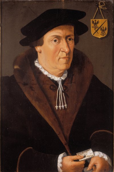Retrato de Jan de Fevere, c.1540-59 (óleo sobre painel) de Flemish School