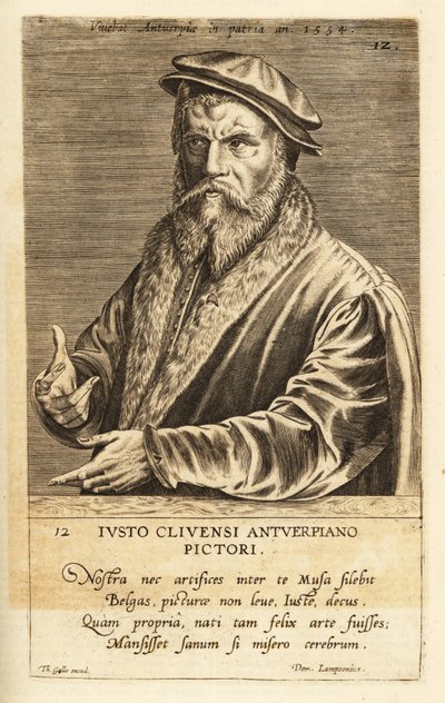 Retrato de Joos van Cleve, pintor flamengo, activo em Antuérpia, cerca de 1485-1540 de Flemish School