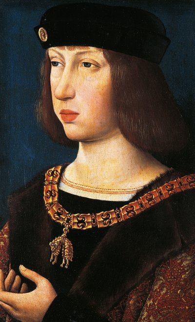 Retrato de Filipe I de Castela, conhecido como O Belo, rei consorte de Castela e Leão de Flemish School