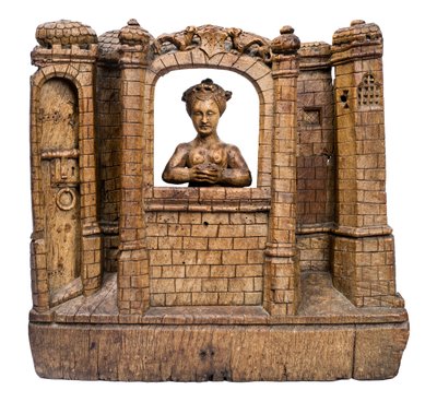 Santa Barbara em sua torre, c.1500 de Flemish School