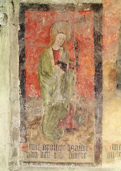 St. Apollonia, mural da cripta, c.1480-1540 de Flemish School